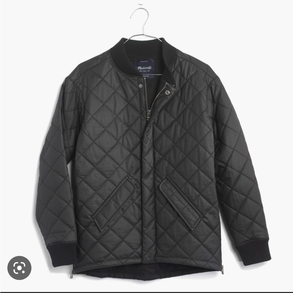 Madewell Quilted Black Session Bomber size Medium